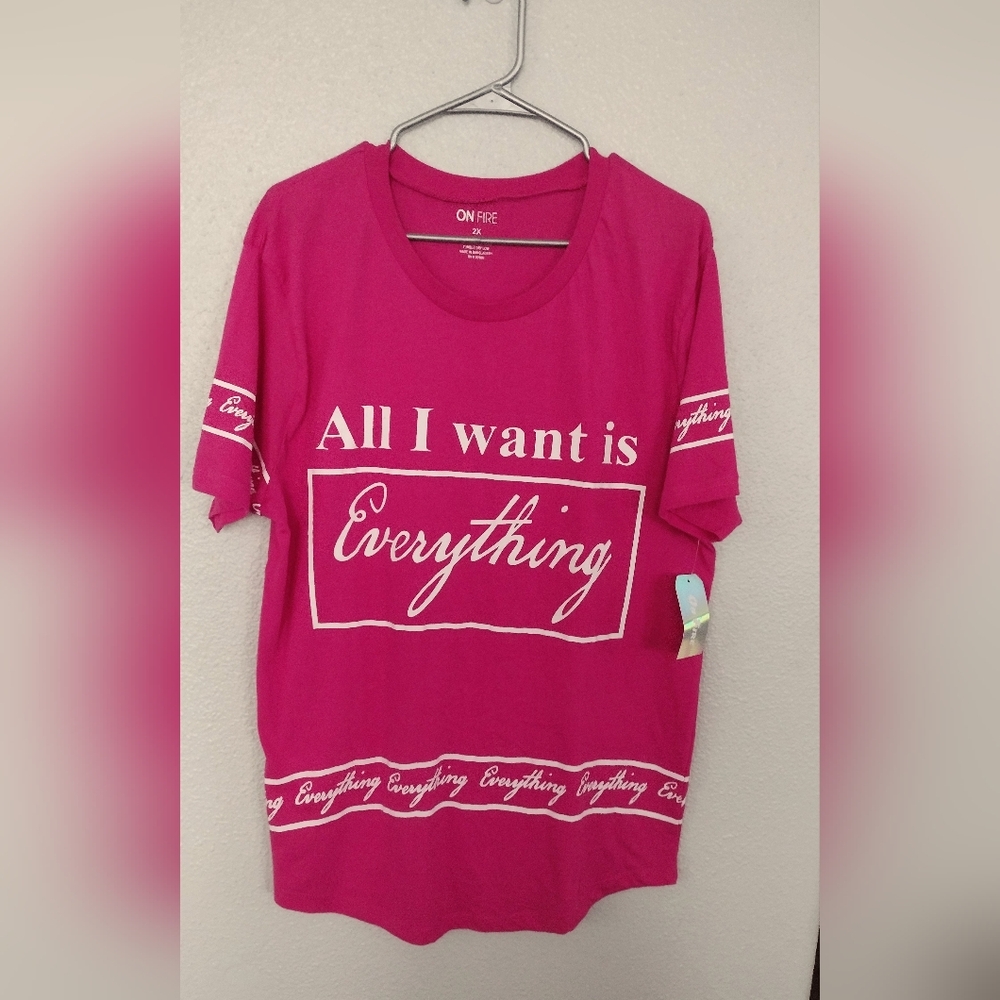 Hot Pink Oversized Graphic Tee